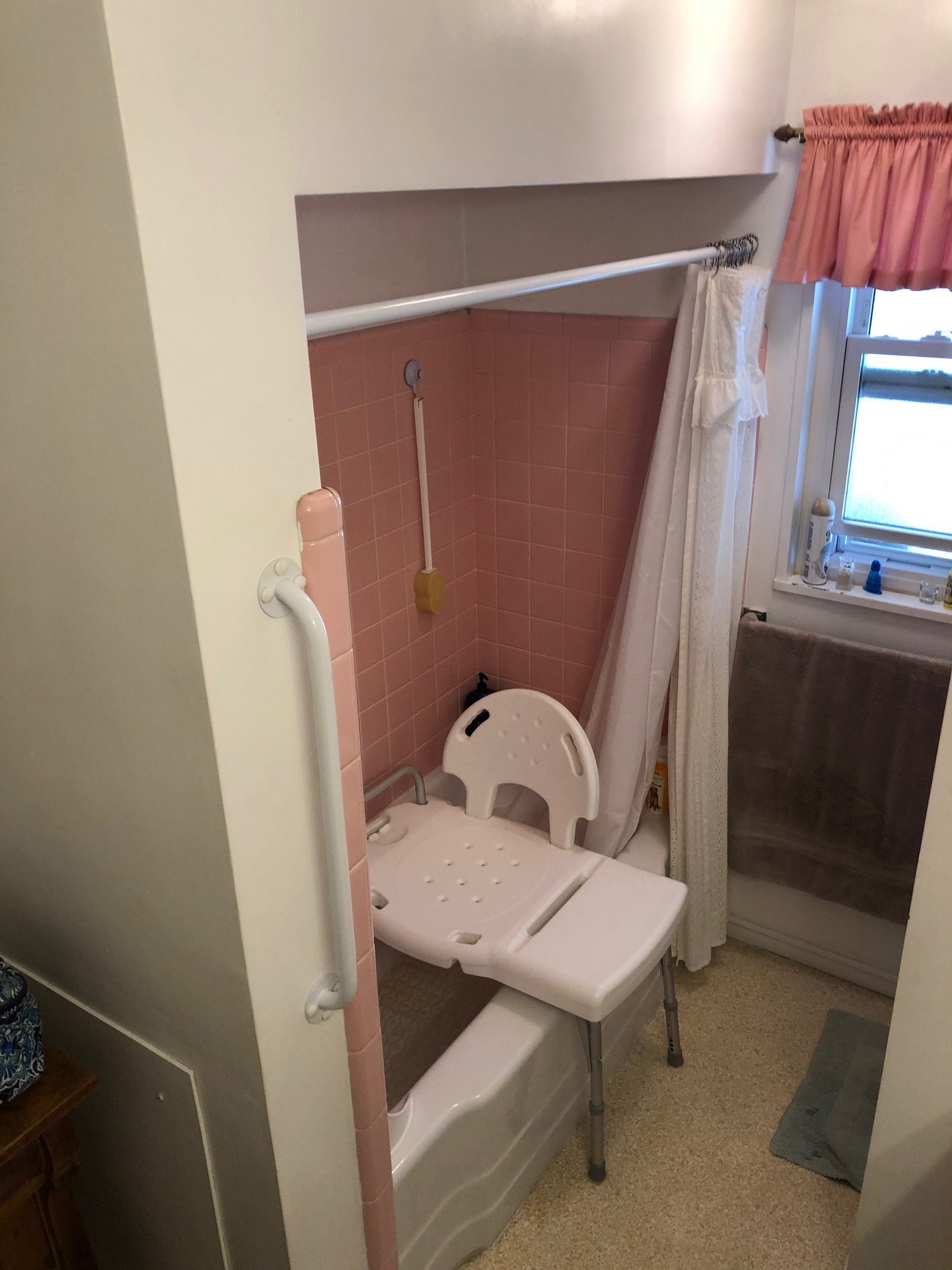 Image of a shower seat for bath safety products in Albuquerque