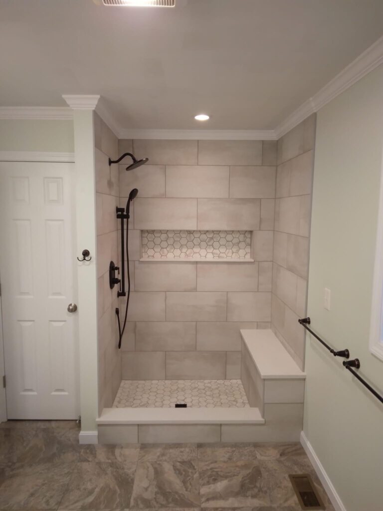 Image of a shower conversion in New Mexico