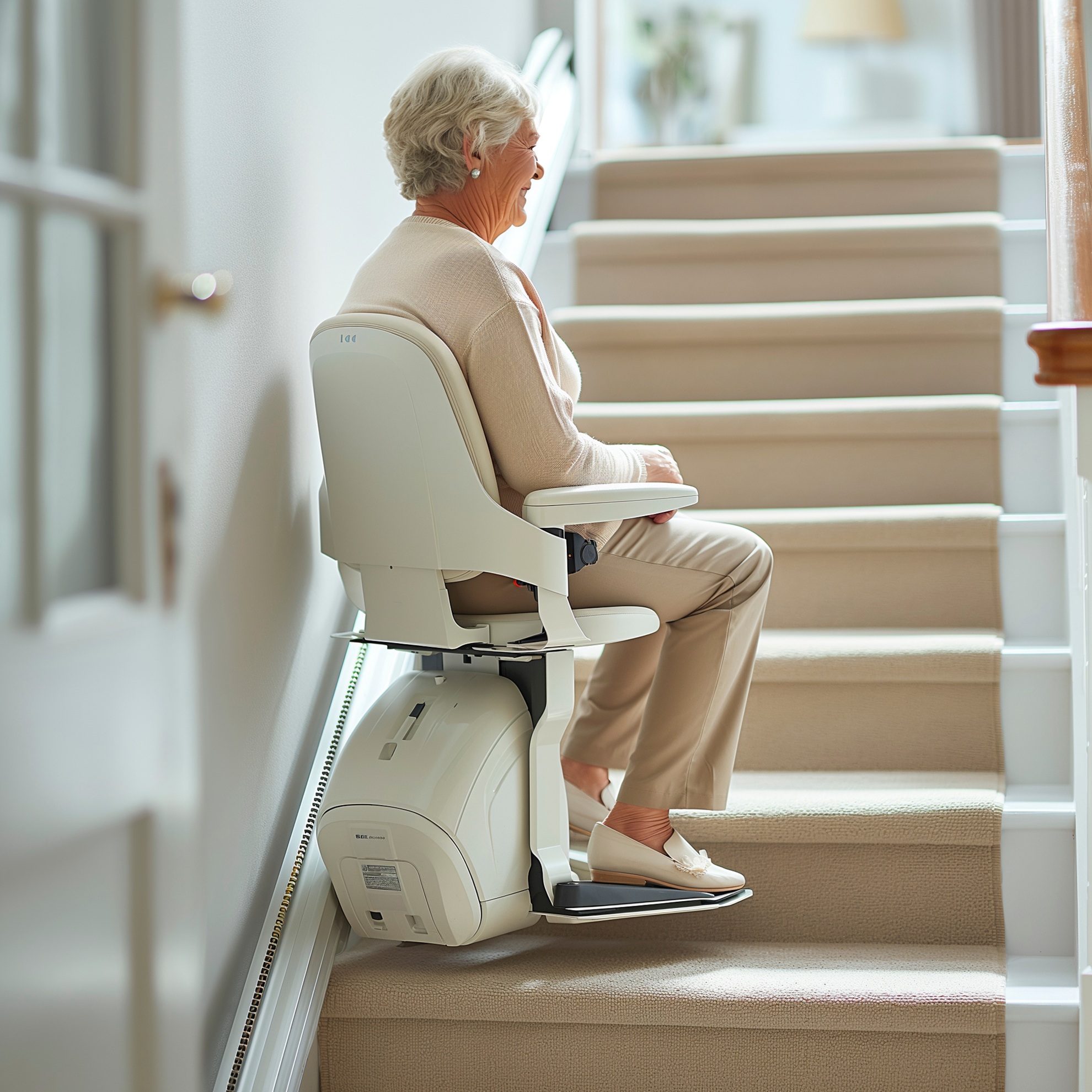 Image of a professionally installed stair lift in Albuquerque