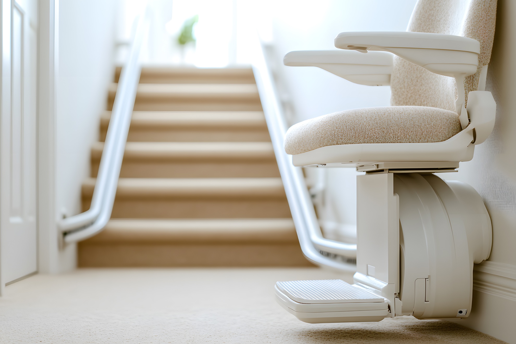 Image of a Stairlift Installed in a Senior Living Facility | Mobility Solution for Elderly Care and Accessibility